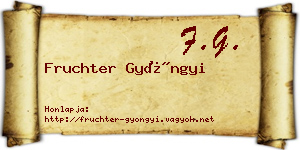 Fruchter Gyöngyi névjegykártya